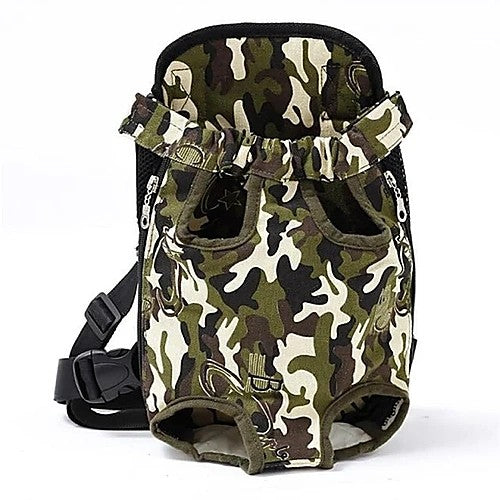 Breathable pet travel backpack — camouflage color variant