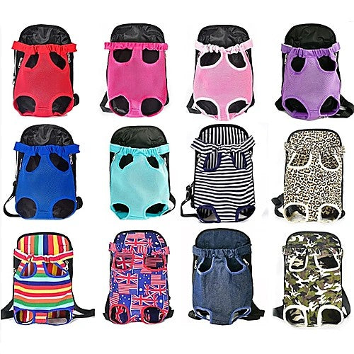 Breathable pet travel backpack — all color variants overview