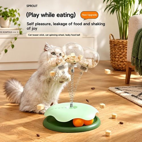 Cat leaky treat ball — cat play with treat ball