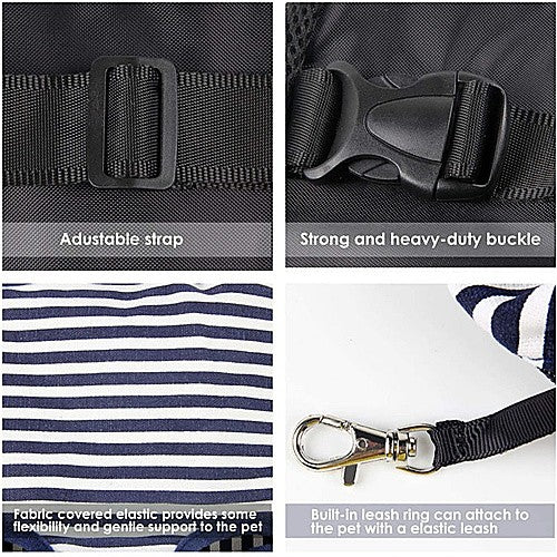 Breathable pet travel backpack — material and zipper close-up