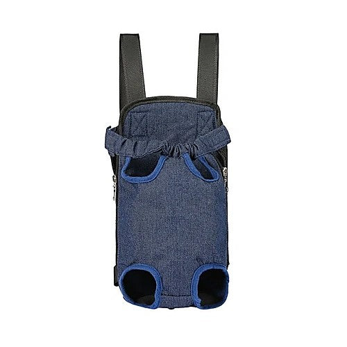 Breathable pet travel backpack — main product view navy blue