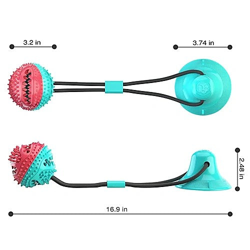 Suction cup interactive ball toy for dogs — product dimensions