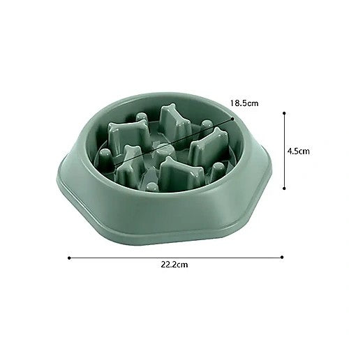 Slow feeder pet bowl — product dimensions size guide