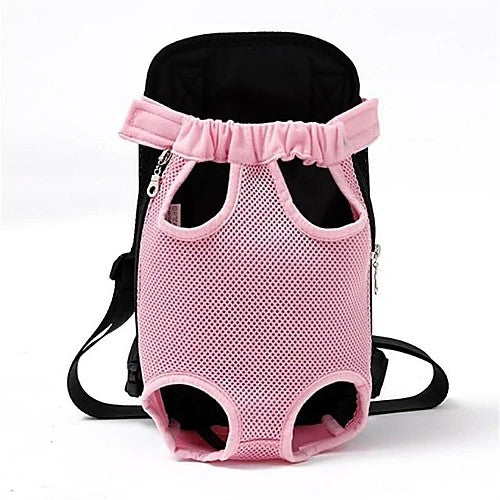 Breathable pet travel backpack — pink color variant