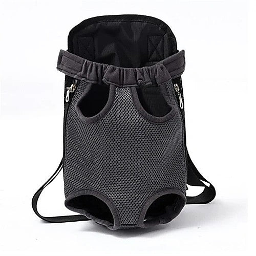 Breathable pet travel backpack — black color variant