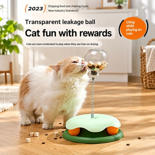 Cat leaky treat ball — cat sniffing treat ball