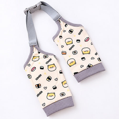 Dog knee protector pad — beige print style variant