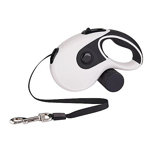 Automatic retractable pet leash — black with extended cord