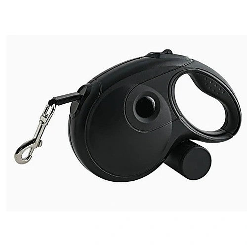Automatic retractable pet leash — black color variant