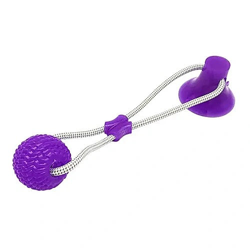Suction cup interactive ball toy for dogs —purple single suction cup